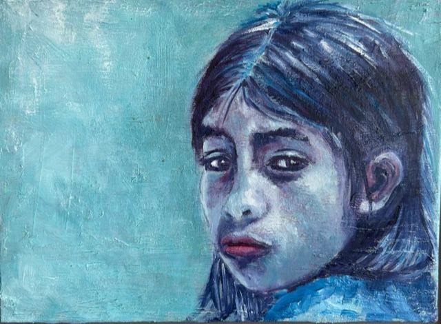 Hija de Sol  Indio Shuar Selva Ecuador    Oil on canvas 40-50cm 